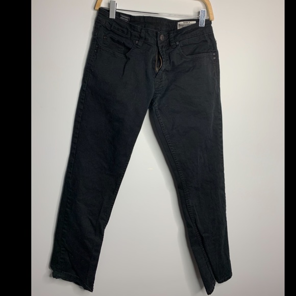 Black Slim Straight Stretch Jeans - Picture 1 of 4